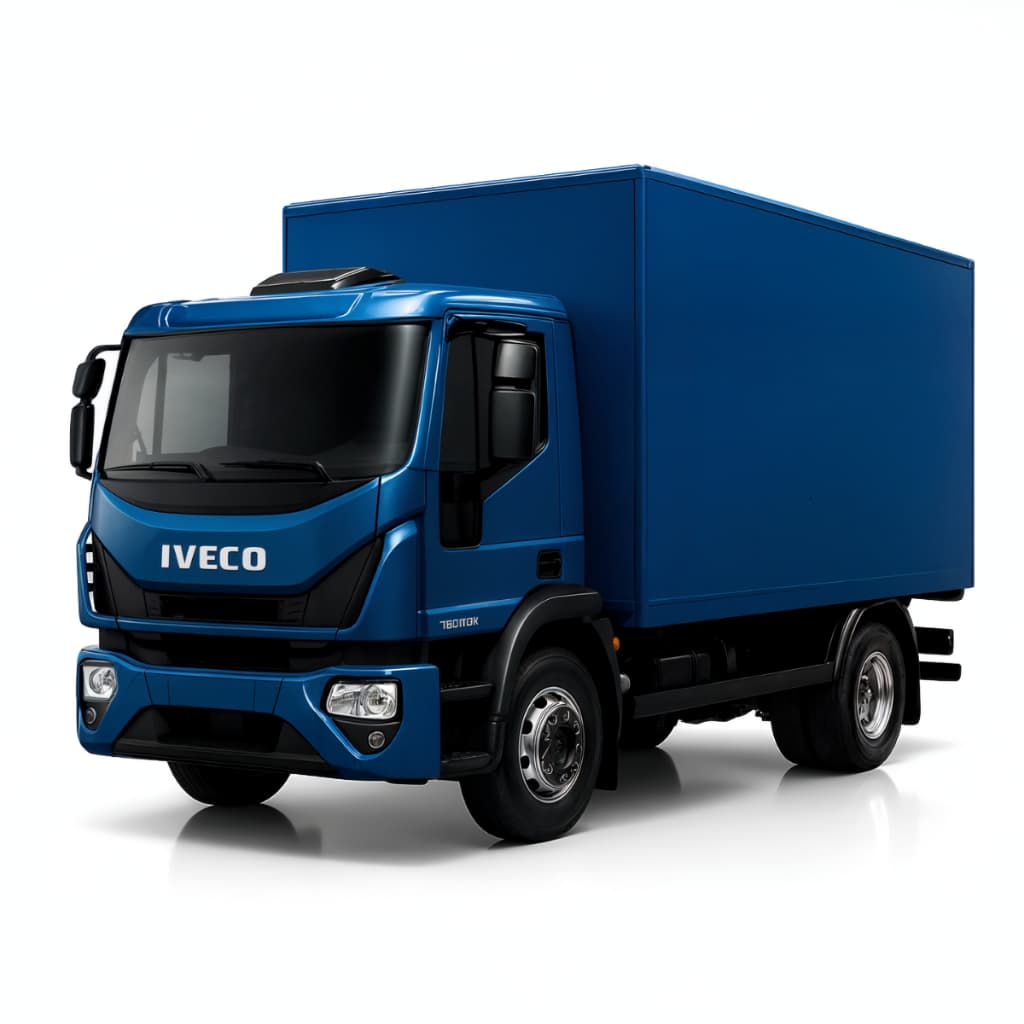 Caminhão Iveco Tector Baú Brinquedo Infantil Com Acessórios