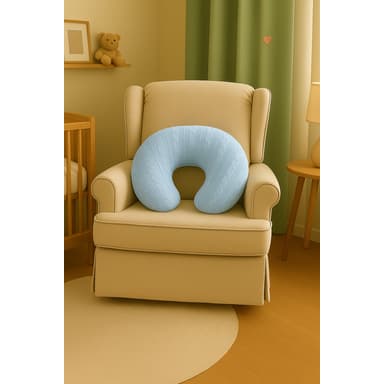 Almofada de Amamentação Tricot Travesseiro Grande Para Bebê  Verde  Azul