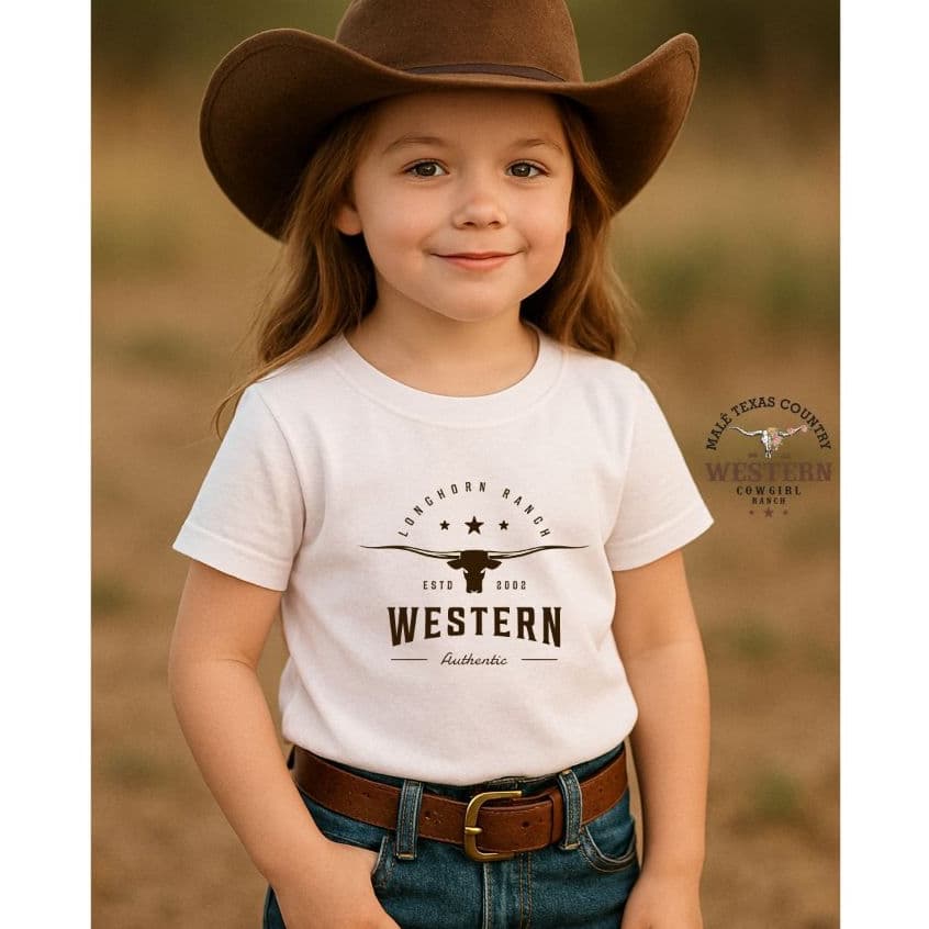 Camiseta Infantil feminina blusa camisa t shirt country Western