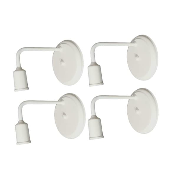Kit com  Luminária de Parede - Lustre Industrial Clean Arandela Cabeceira Retro Branca