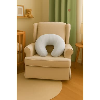 Almofada Para Amamentação Em Tricot Macia Apoio Para Bebê Cinza Claro Cinza Escuro