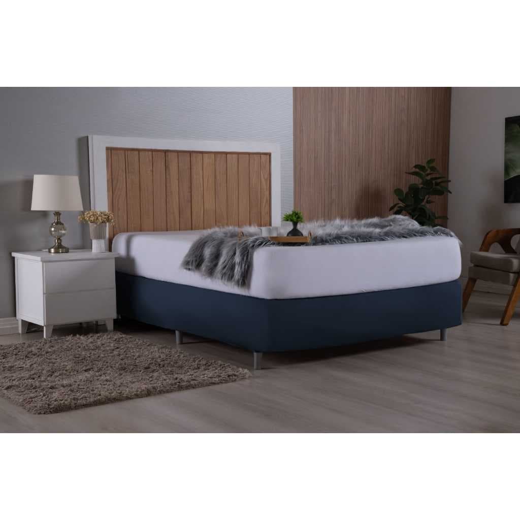 Saia box coladinha para cama box de casal padrão e queen de elástico em malha gel envio já