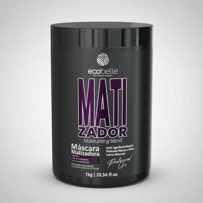 Máscara Capilar Matizadora Desamareladora Hidratante Para Cabelos Descoloridos Com Ação Anti-age 1L
