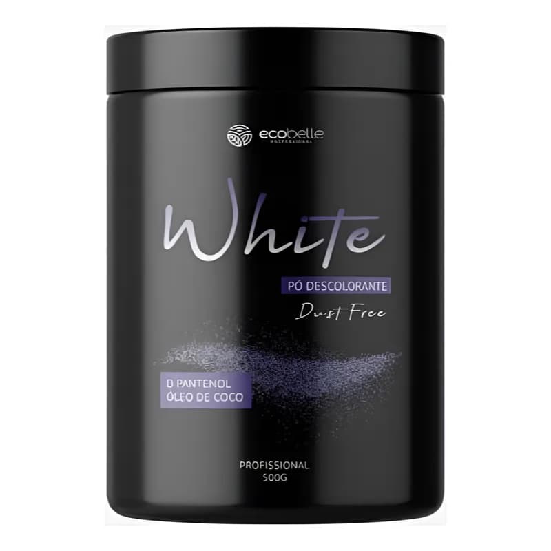 Pó Descolorante Capilar White Com D-pantenol E Óleo De Coco 500g – Fórmula Dust Free Não Levanta Pó