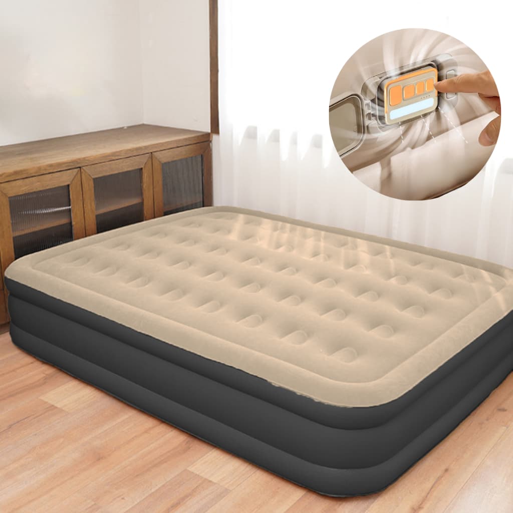 Cama Matrimonial Inflável Alta 41cm 190x150cm com Bomba Elétrica Integrada LUM3