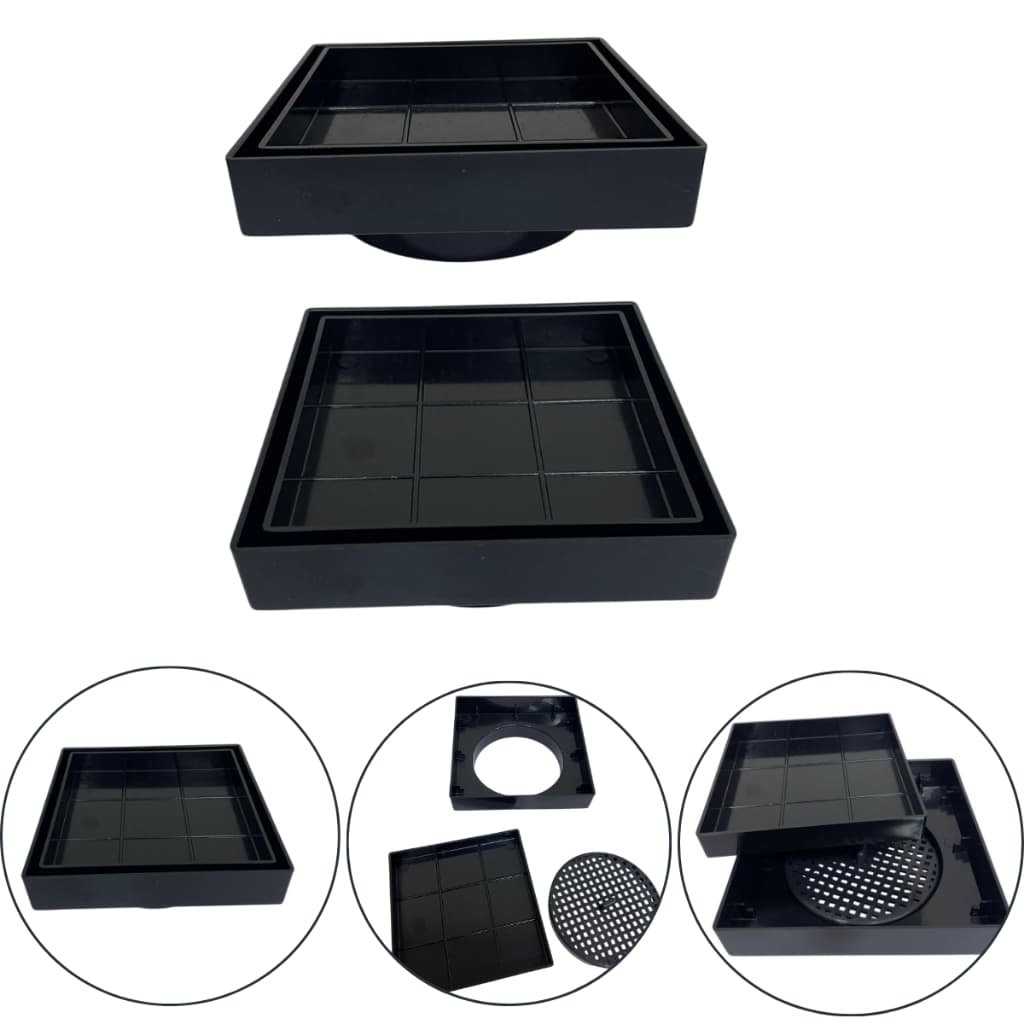 Ralo Inteligente 15x15 Oculto Piso/ Porcelanato Cor Preto