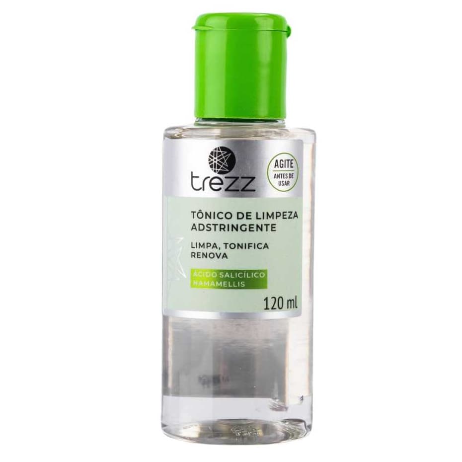 Tônico Adstringente Trezz 120ml - Limpeza Profunda Equilibra o PH Remove Impurezas Minimiza os Poros