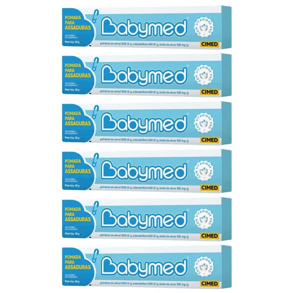 Kit 6 Babymed Pomada Para Assadura Menino 45g - Cimed