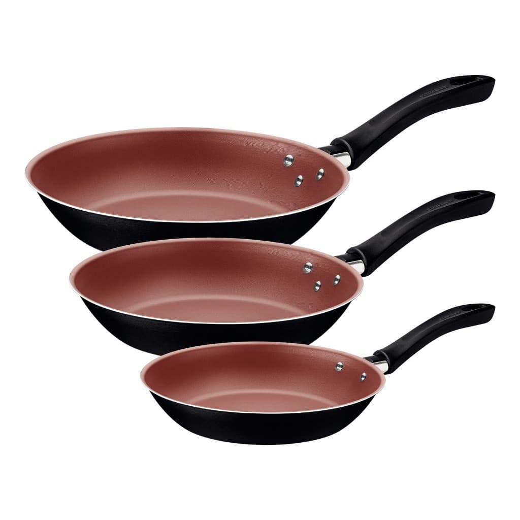 Jogo de Frigideiras Tramontina Linz Preto 03 Peças