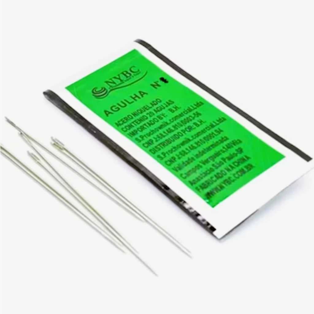 Agulha de mão Darning NYBC – Aço Niquelado - Tamanhos N° 1, 2 e 3 Costura Bordado e Artesanato