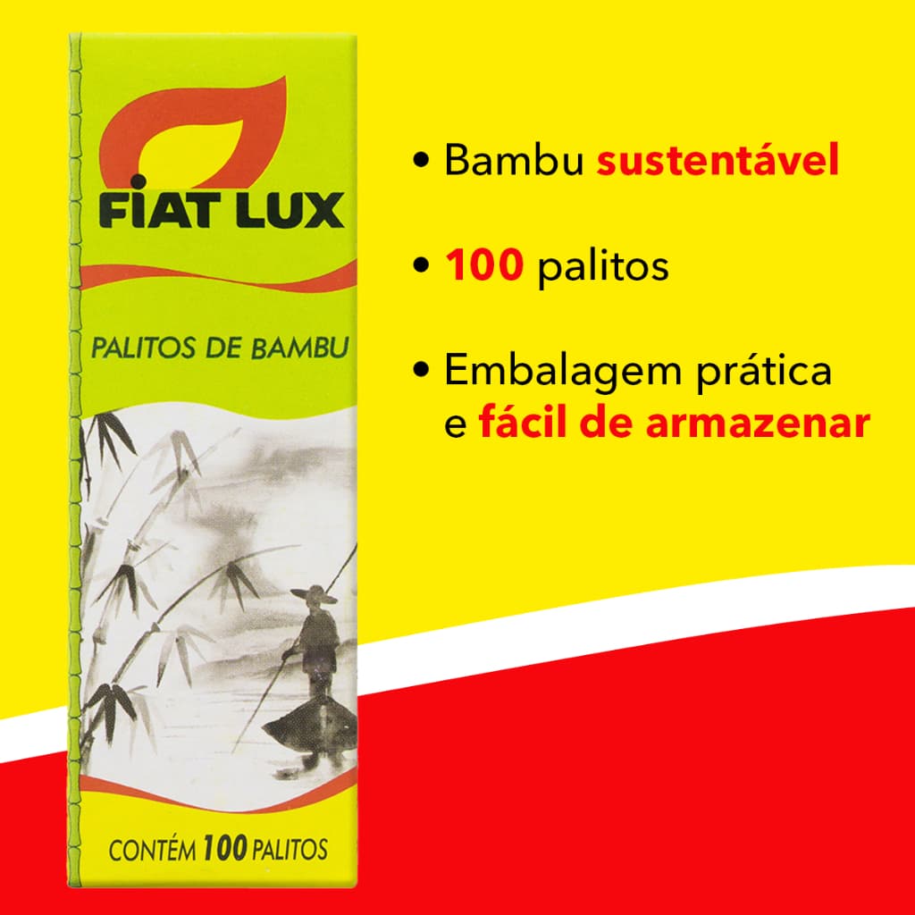 Palito de Dente de Bambu roliço Caixa 100 unidades resistente para petisco