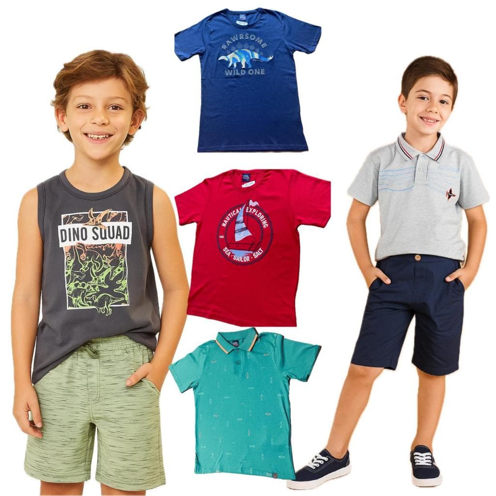 Camiseta Infantil Menino Kiko e Kika Tamanho 10