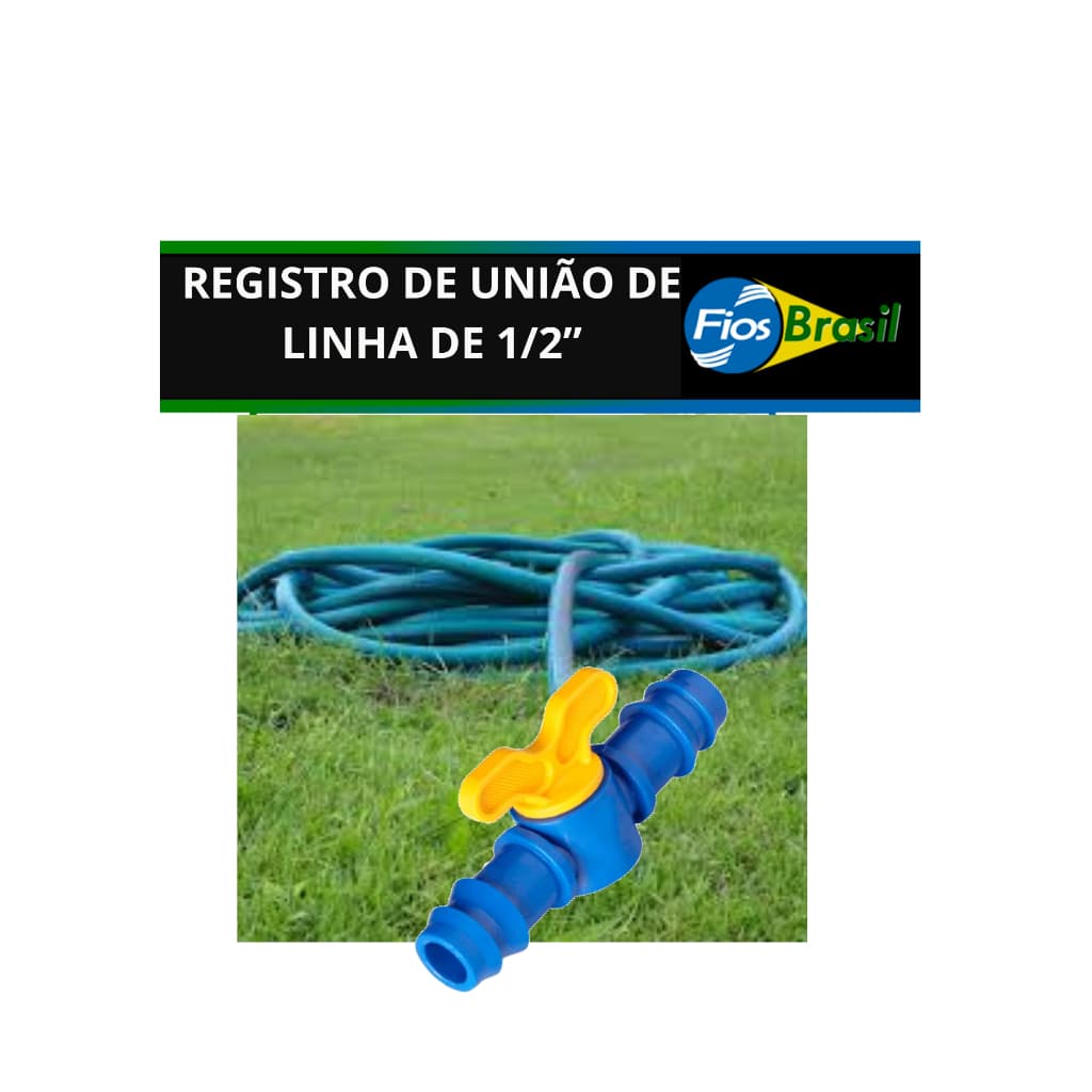 REGISTRO DE UNIÃO DE  LINHA DE 1/2 COM GRAPA SEM ANILHA IRRIGAÇÃO