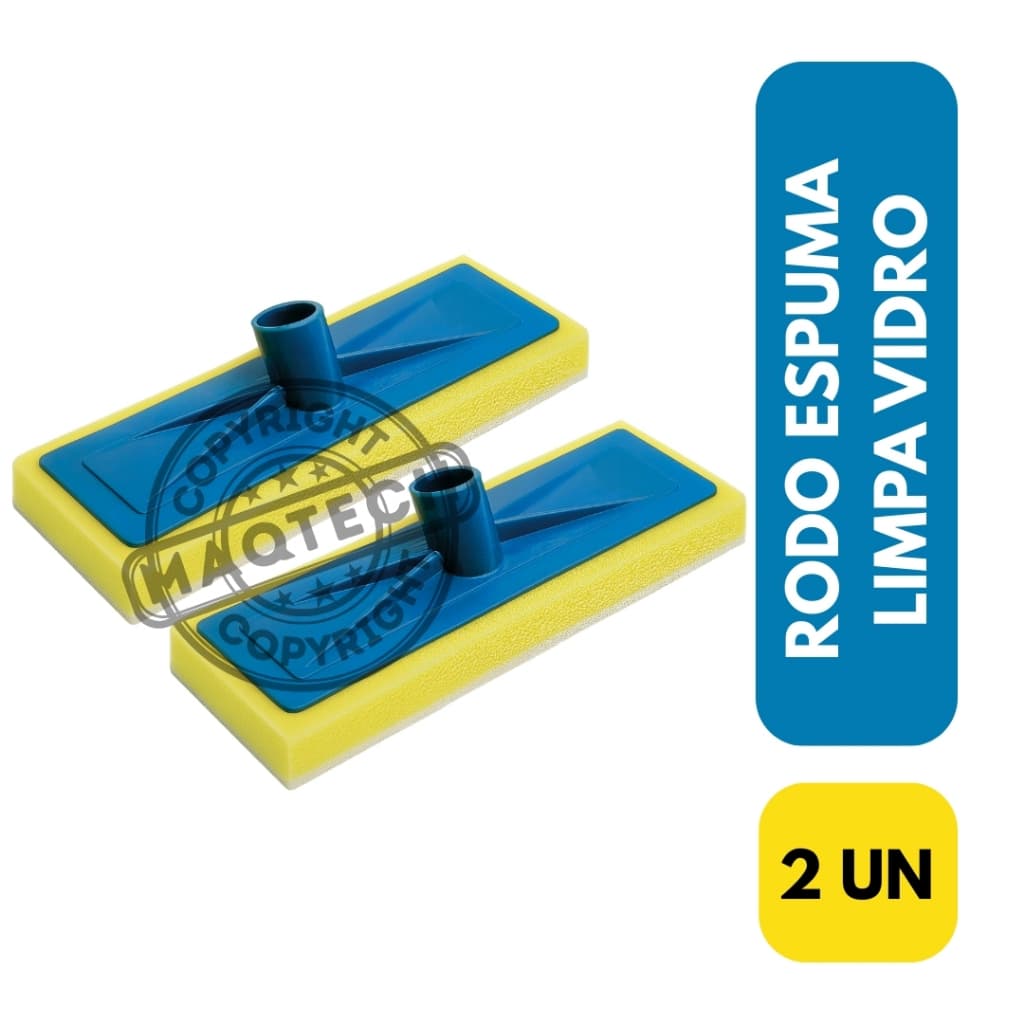 Kit 2 Rodo Esponja Espuma Macia Limpeza Leve Multiuso Sem Cabo Mop Limpa Vidro Piso Porcelanato Casa