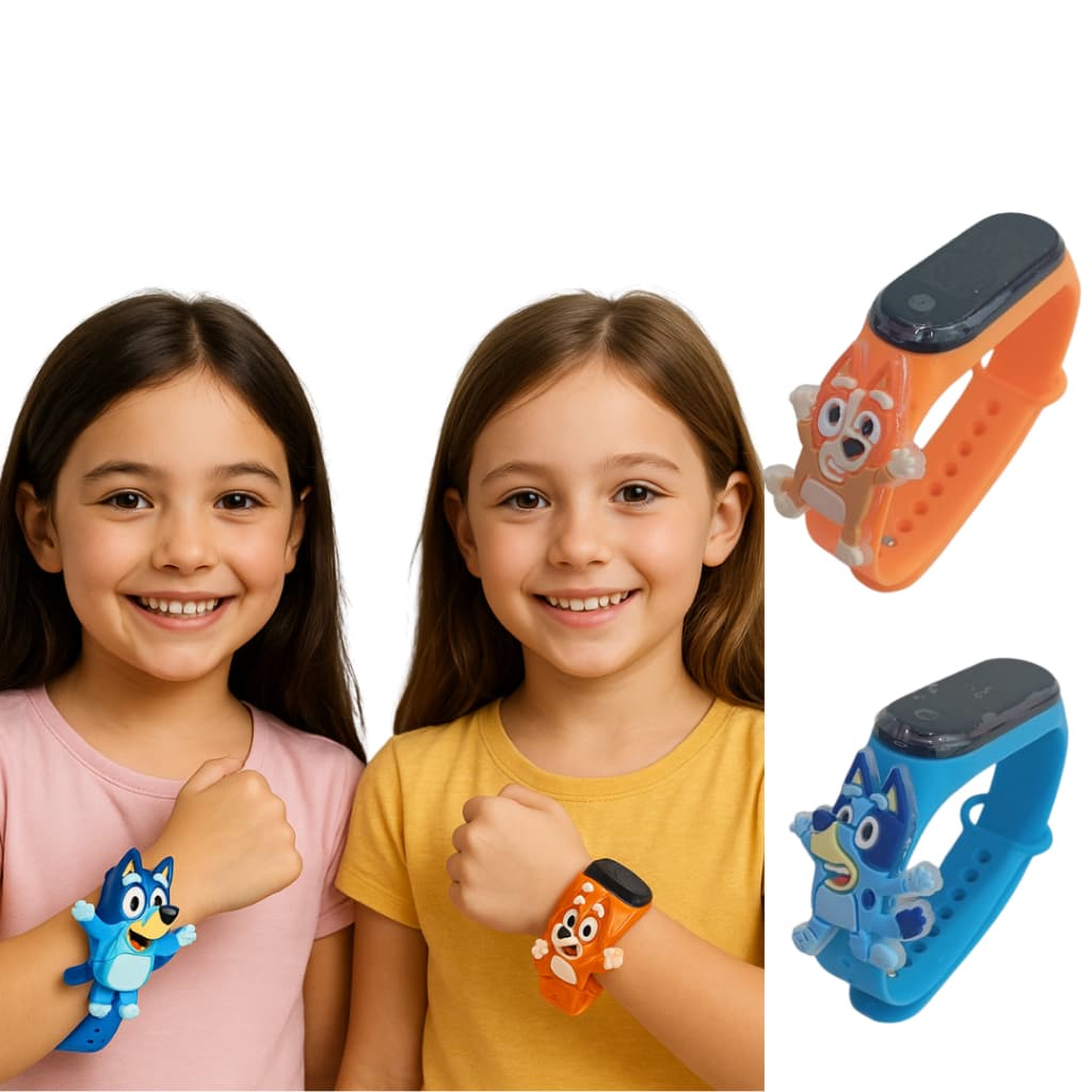 Relogio Infantil Digital blue Feminino Led Data & Hora Menino & Menina
