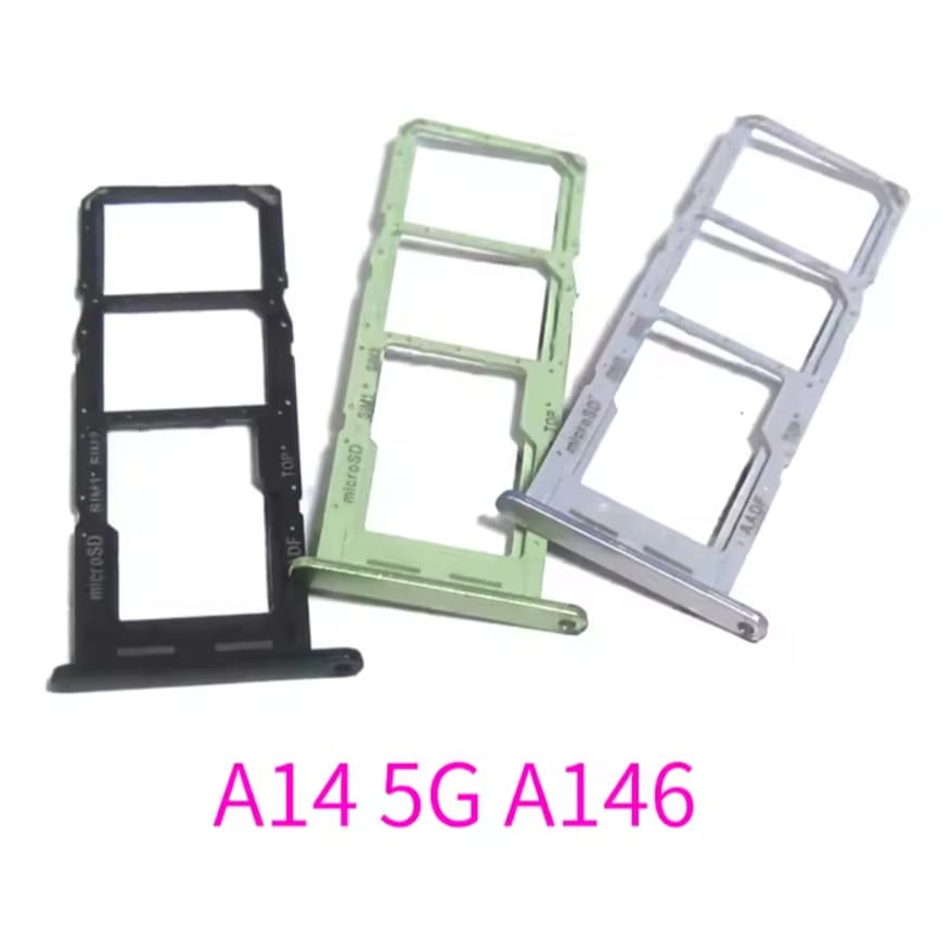 Gaveta de chip Samsung galaxy A14 5G, original, novo, cores preta, verde, azul.