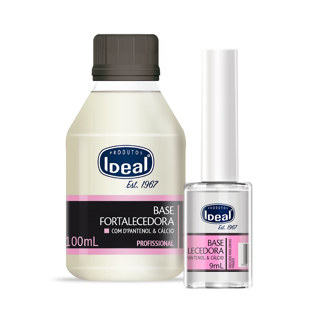 Base Fortalecedora para Unhas Ideal 100ml Profissional - com D-Pantenol e Cálcio