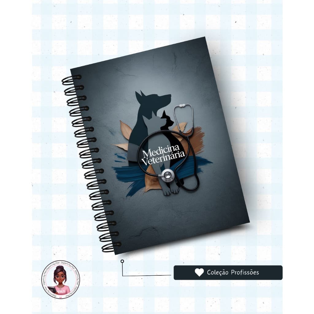 Caderno A5 Personalizado Profissões – Presentear Professores & Médicos Medicina Veterinária