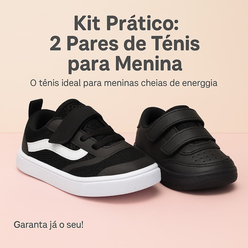 Kit 2 Pares Unissex Infantil – Versatilidade com 2 Modelos para Toda Ocasião - Pronta Entrega