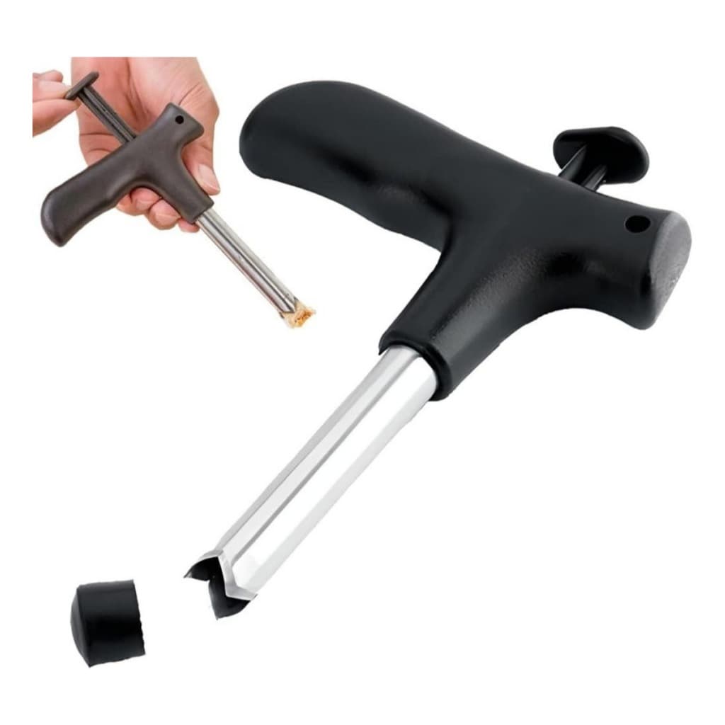 Furador Abridor De Coco Verde Inox Profissional Higiênico Preto