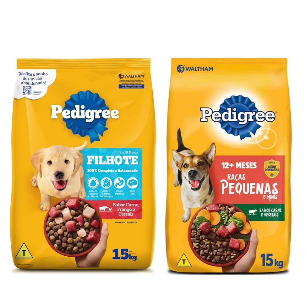Pedigree 15kg com Desconto! Nutrição Premium para Filhotes e Cães de Raça Pequena