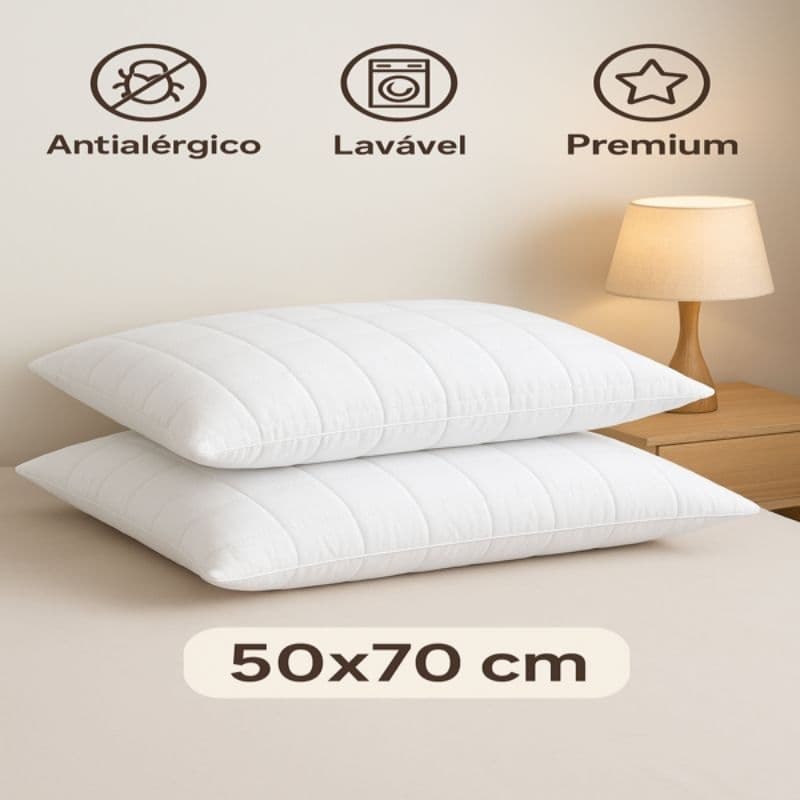 Kit 4 Travesseiros Premium de Alta Qualidade – Conforto Garantido