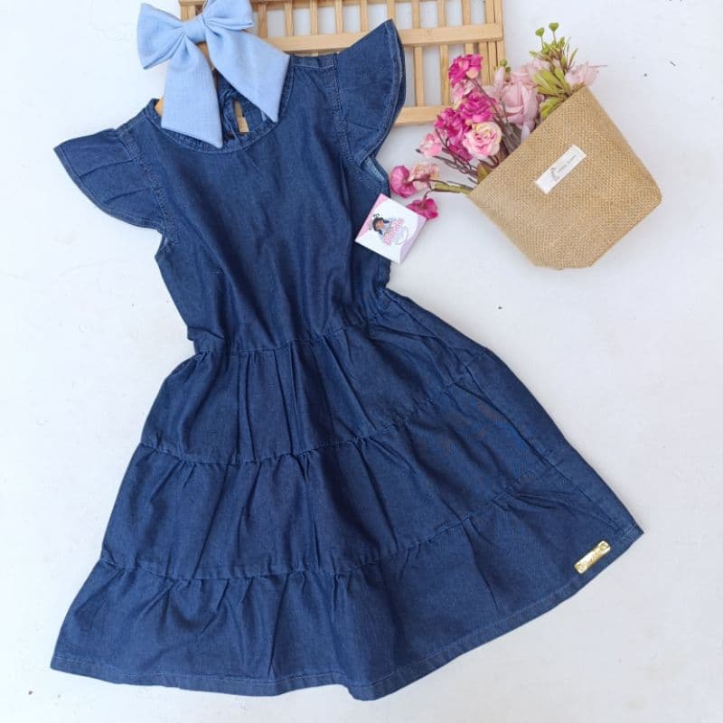 vestido jeans 3 Marias/vestido infantil