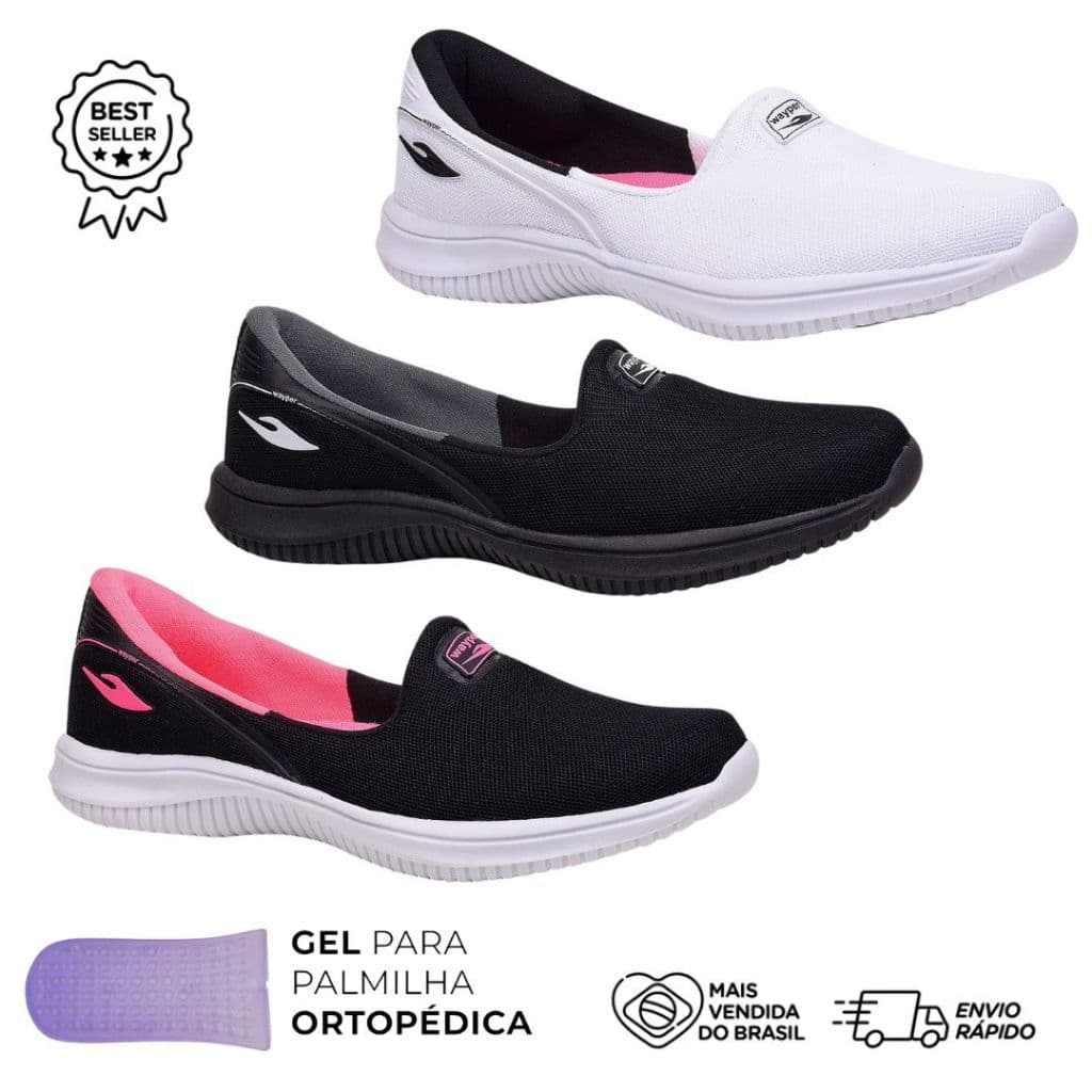 Sapatilha Feminina com Gel Ortopédico