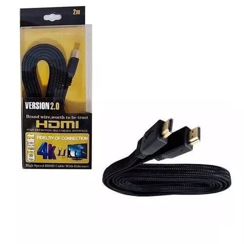 Cabo Hdmi HdTV Full Hd 4K 3D Alta definição Resolução Versão 2 mts