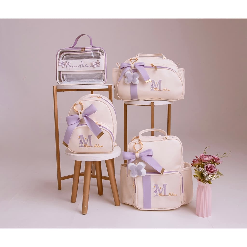 Bolsa Maternidade Jardim Encantado Personalizada com Nome do Bebê