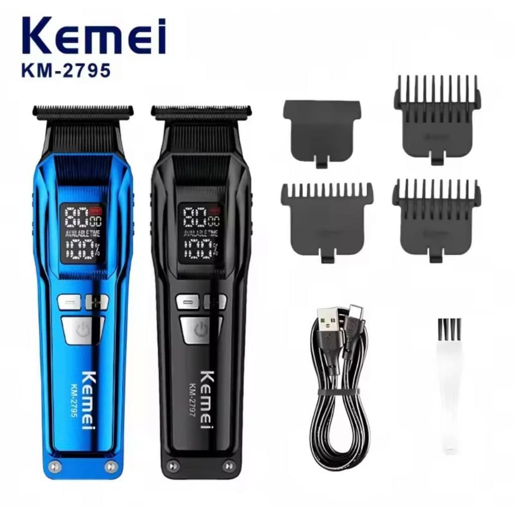 Máquina de cortar cabelo acabamento Kemei KM-2795 original barbeador sem fio 8w - Bivolt