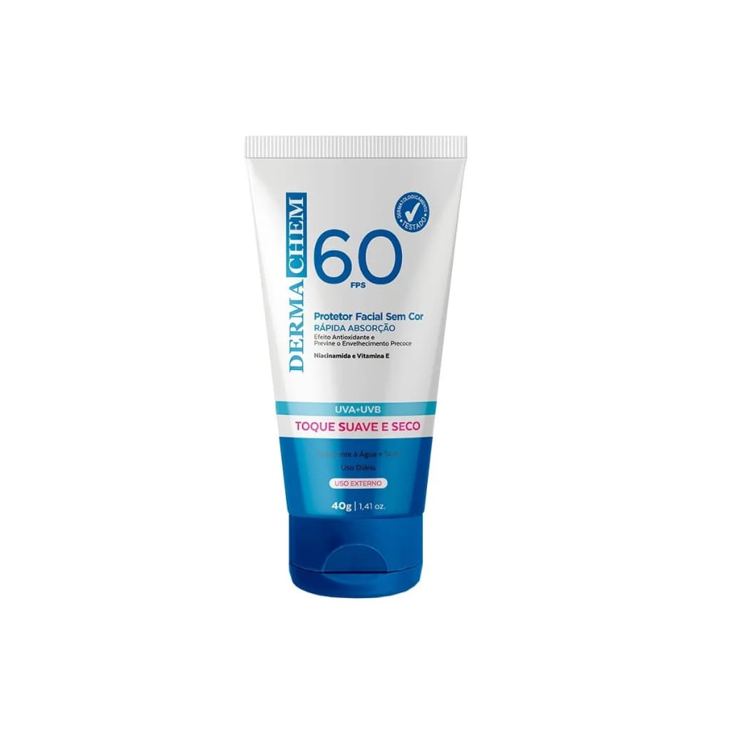 Protetor Solar Rosto FPS60 40g Dermachem