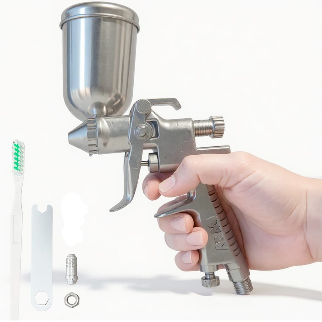 Pistola de pintura gravidade aerografo profissional micro desenhos detalhados bico 0,5mm aerografica