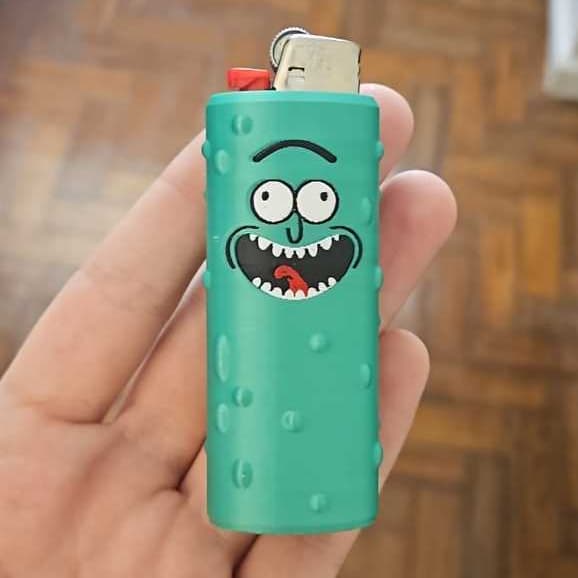 Capinha Rick and Morty Case para isqueiro Bic  / Pickle Rick