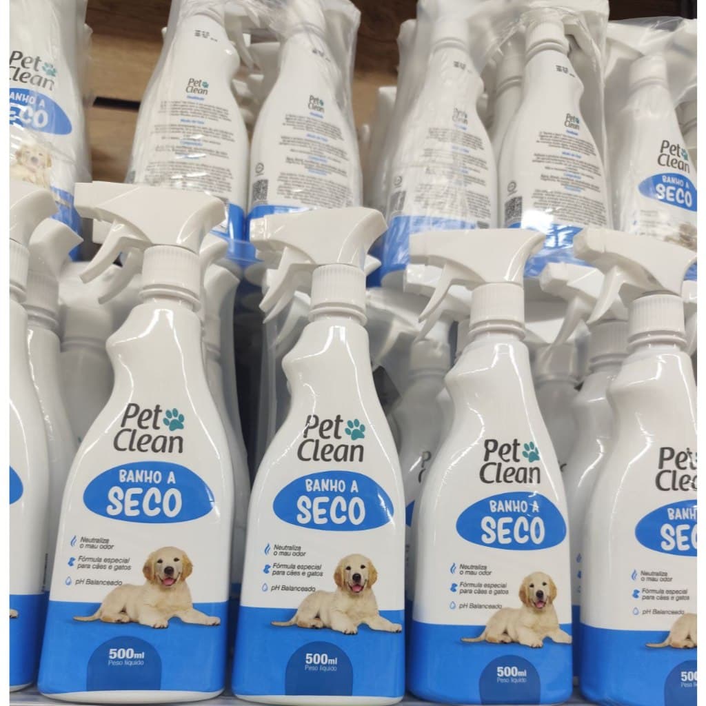 Pet Clean Banho a Seco 500ml Cães Cachorros Pet Envio Imediato