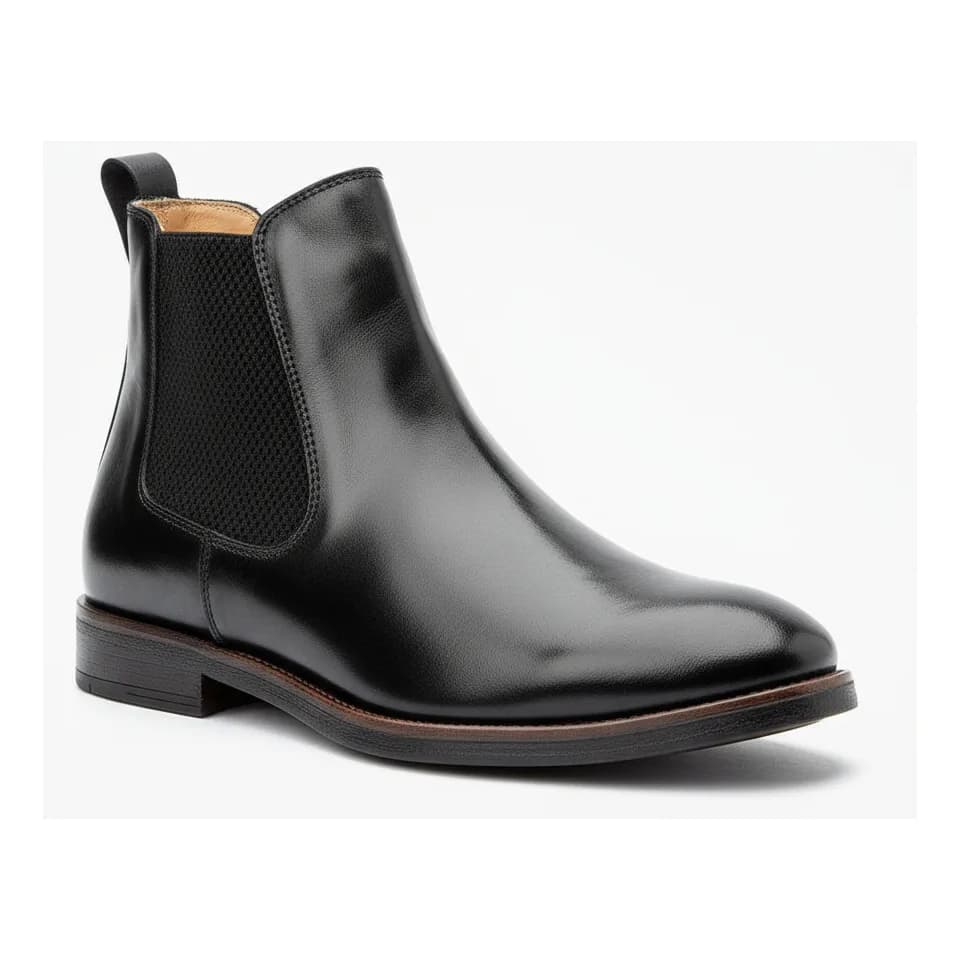 bota masculina trabalho Chelsea em 100% Couro Legitimo Confortável Forro Em Couro Roça Botina Homem