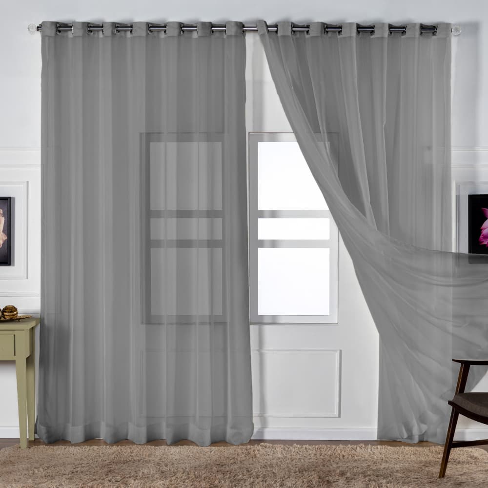 Cortina de Voil Para Quarto e Sala Lisa Voal 3 Metros Diversos Tamanhos (comprimento voce escolhe)