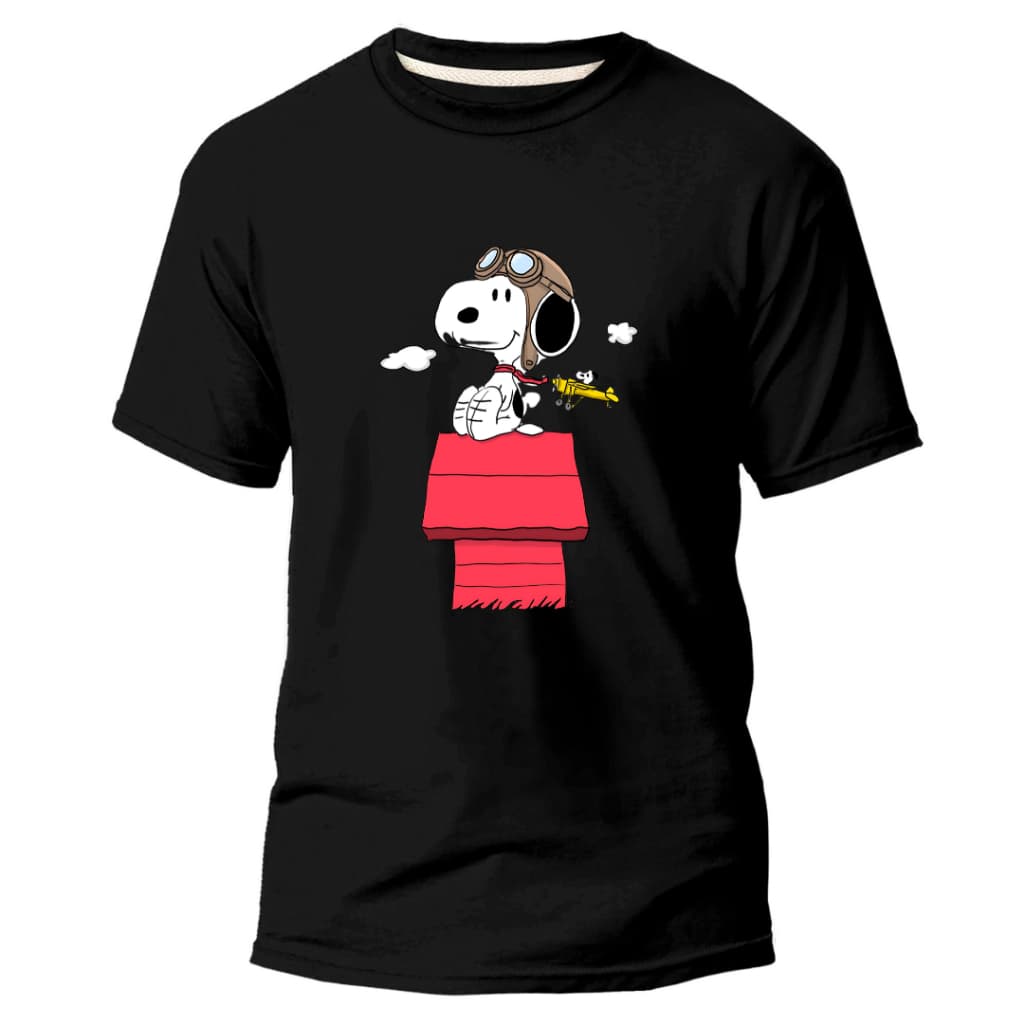 Camiseta Unissex Adulto Snoopy Voador  em Algodão 100%