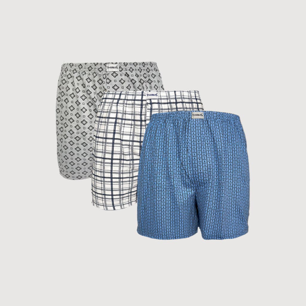 Kit 3 Cueca Samba Canção Estampada P ao G9 100% Algodão Leve e Fresca Conforto Pijama Masculino