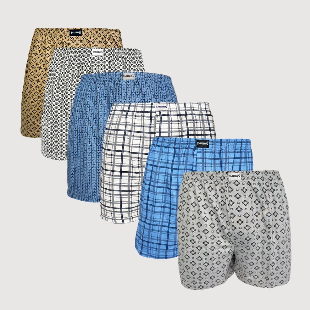 Kit 6 Cueca Samba Canção P ao G9 Plus 100% Algodão Leve e Fresca Conforto Pijama Masculino Dia a Dia