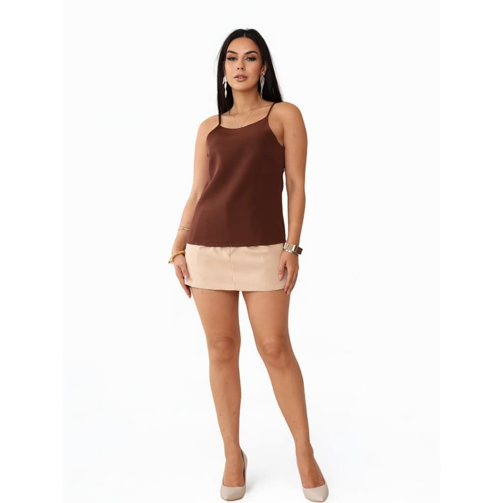 Regata Colete casual feminino de cor sólida, verão