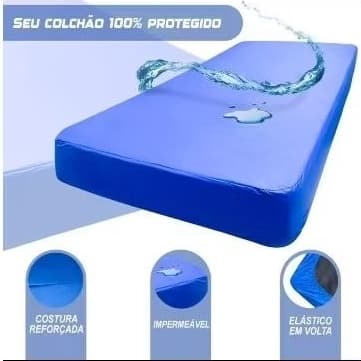 Protetor de Colchão Impermeável Antialérgico | Capa de Colchão com Elástico Respirável Fácil de Lavar.