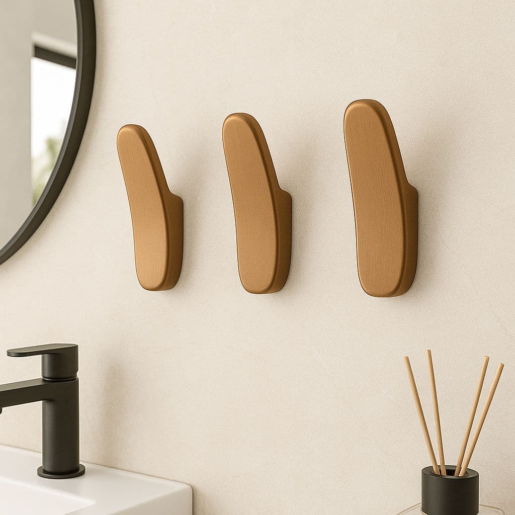 Kit Ganchos de Parede Adesivo Suporte para Roupas e Toalhas com Fita Dupla Face 3M