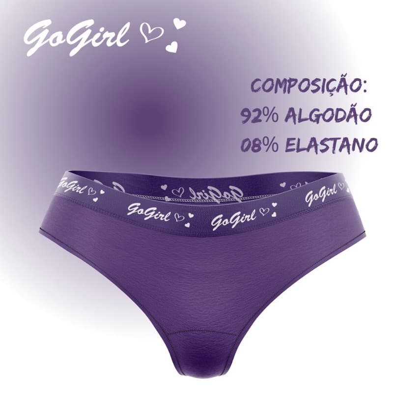 Kit com 12 Calcinhas em Algodão Liso com Viés e Elástico Exposto Tanga Adulto Feminino Conforto para o dia a dia.