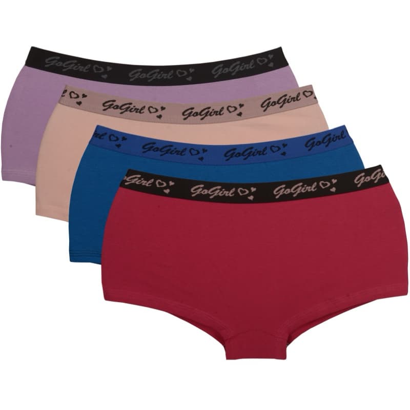 Kit com 10 Calcinhas Boxer Feminino em Cotton com Elástico Exposto Cueca Box para Mulheres e Meninas que deseja Conforto