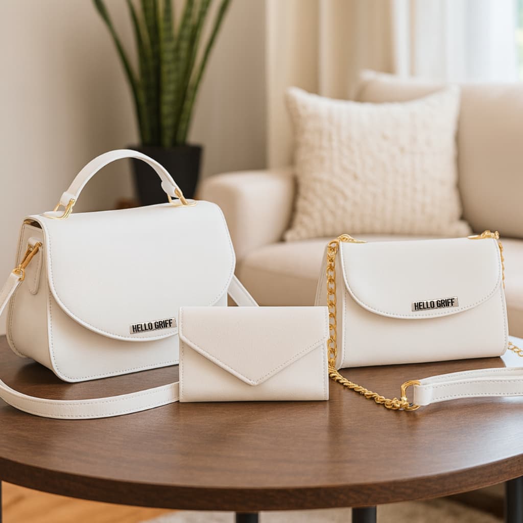 Kit de Bolsas Femininas 3 Peças Bolsas Transversal De Ombro e Lado Lançamento