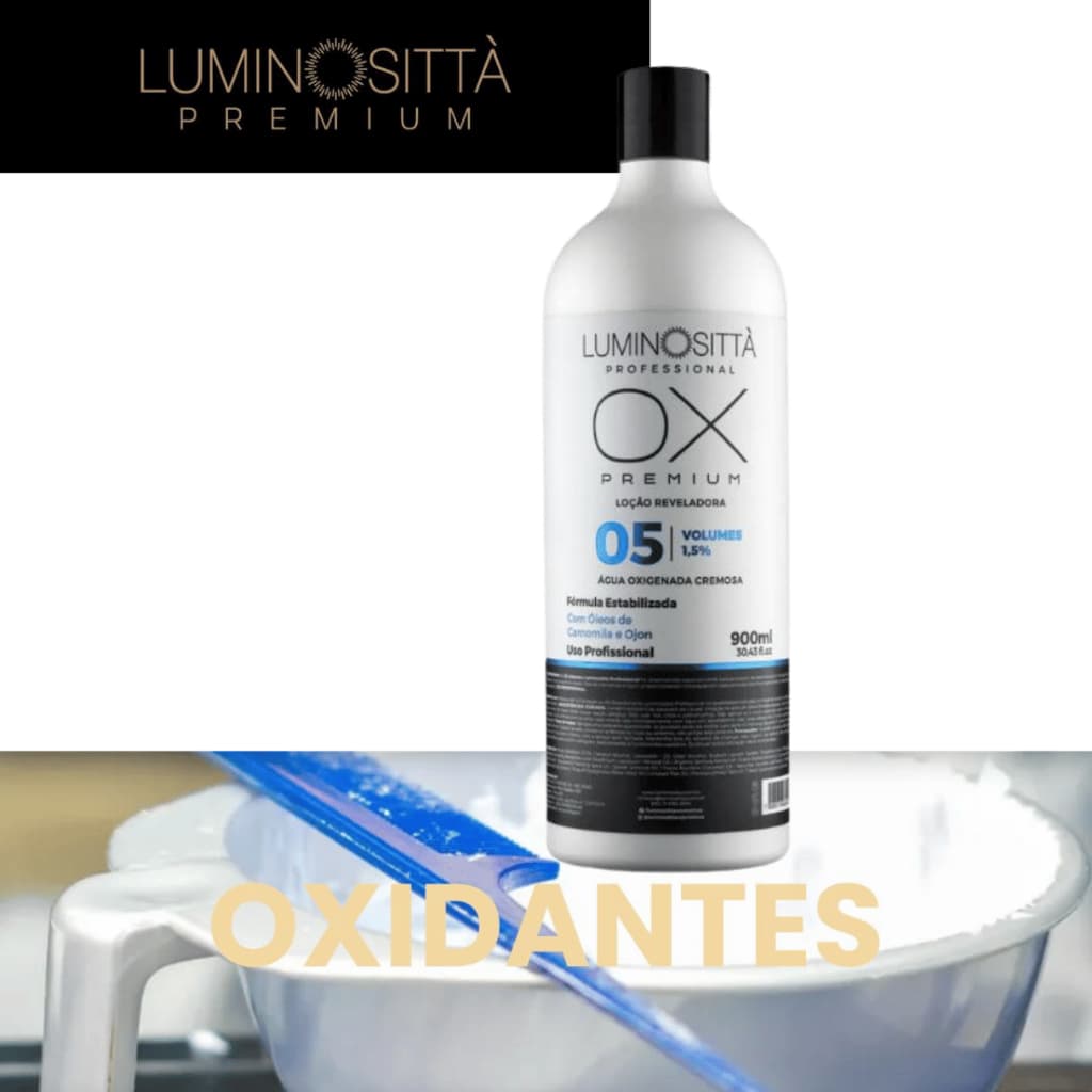 Luminosittà Agua Oxigenada, Loção reveladora Água Oxigenada, OX de 5 volumes 900ml