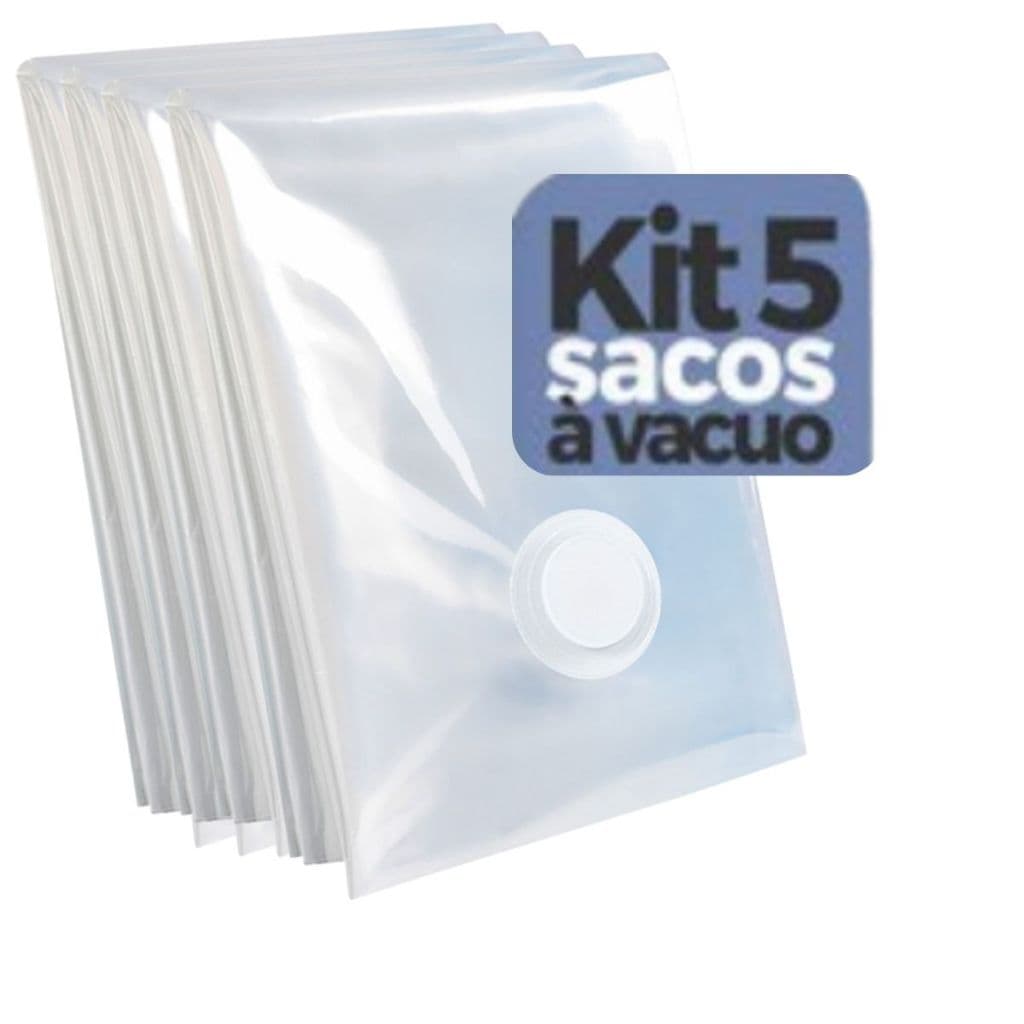 KIT COM 5 SACOS A VACUO PARA ORGANIZAR MALA DE VIAGEM GUARDA ROUPAS CAMA MESA E BANHO