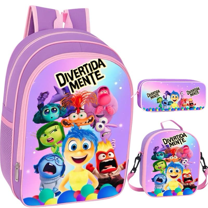 Mochila Infantil Escolar Kit completo Lancheira Térmica Divertidamente menina