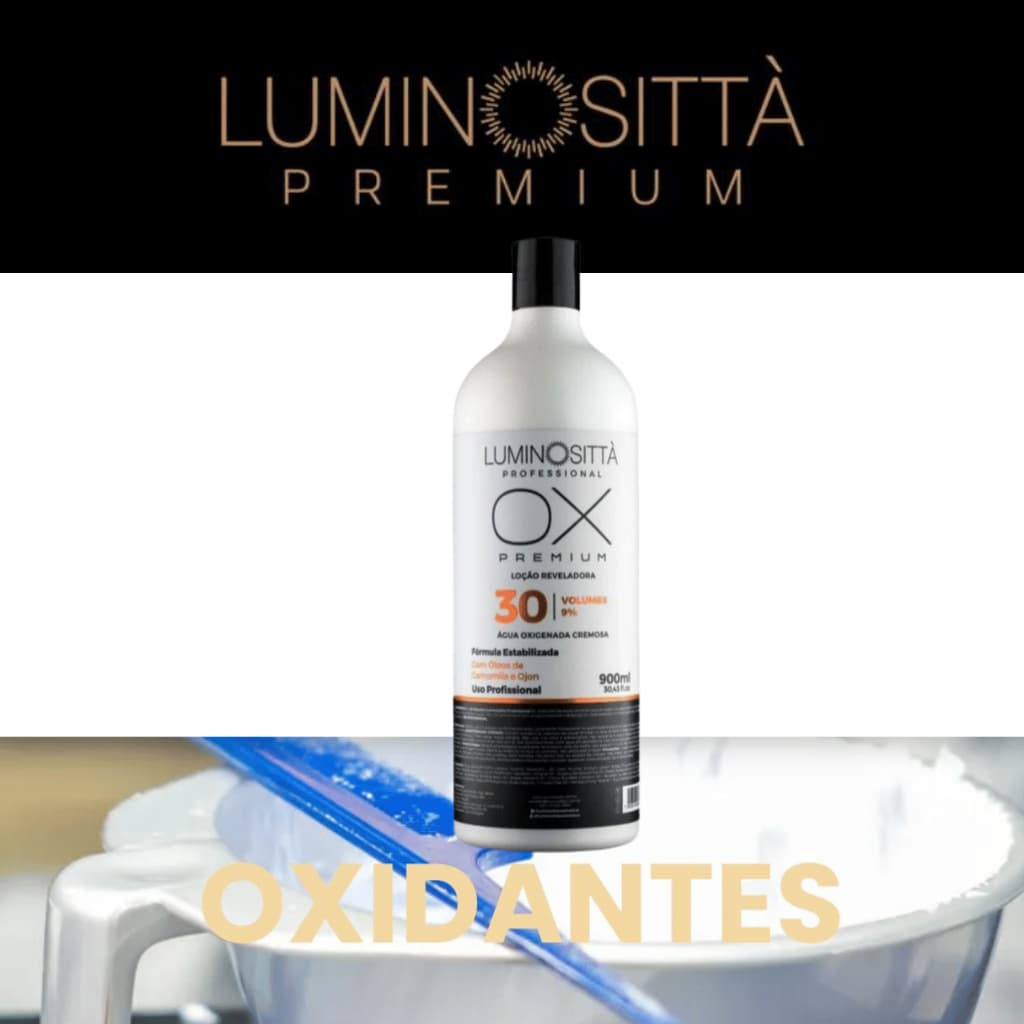 Luminosittà Agua Oxigenada, Loção reveladora Água Oxigenada, OX de 30 volumes 900ml